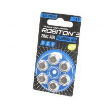 Батарейки 675/PR44 для слухового аппарата Robiton R-ZA675-BL6, 6 шт