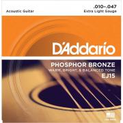 Струны 010-047 для акустической гитары D'Addario EJ15