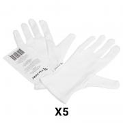 5 пар перчаток для фото Fujimi FJ-GL5-5 белые