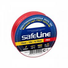 Изолента 15 мм x 10 м красная SafeLine 012492
